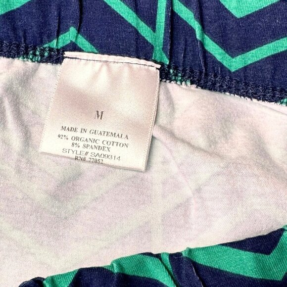 NWOT Threads 4 Thought Blue Green Geometric Pattern Organic Cotton Leggings Sz.M - Picture 6 of 9